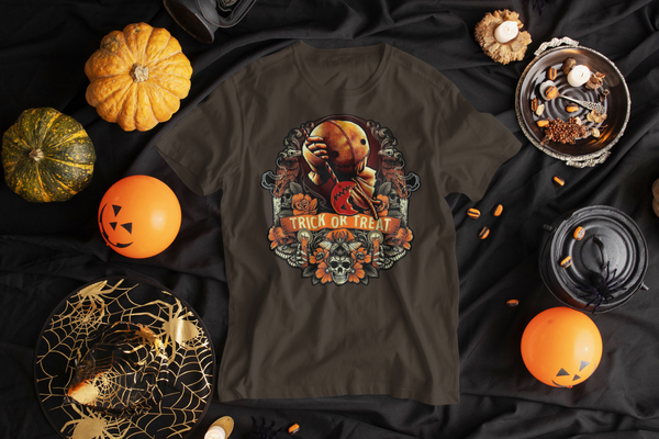 Scarecrow Pumpkin Graphic Sneaker Tee Halloween T-Shirt Big & Tall Street Wear