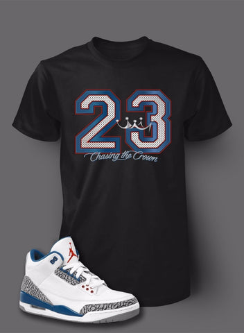 Street Wear 23 Graphic Sneaker Tee Shirt To Match J3 TRUE BLUE Men Big Tall Sm T