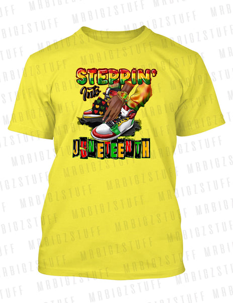 Steppin Into Juneteenth Sneaker Tee Shirt To Match Jays Black History T Shirt