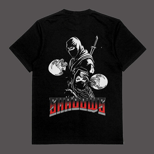 Graphic Art Ninja Shadow Warriors Halloween Tee Shirt Big Tall Pro Club Shaka