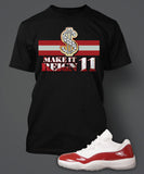 23 Graphic Sneaker Tee shirt to match J11 LOW VARSITY RED Mens Big Tall Sm T