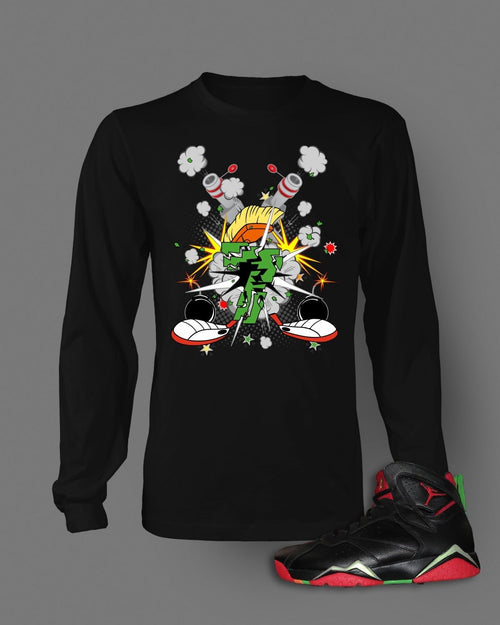 Graphic Sneaker T Shirt to Match Retro J7 Marvin The Martian Mens Big Tall Sm T