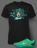 Medusa Mamba Sneaker Tee Shirt to Match Kobe AD PE in Green Graphic Big and Tall