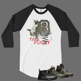 Graphic Sneaker Sport Hip Tee Shirt to Match J8 Sneaker Graphic Baseball Tee