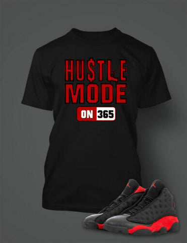 Sneaker Hustle Mode Graphic Tee Shirt to Match Retro Air J13 Bred Shoe Mens Tee