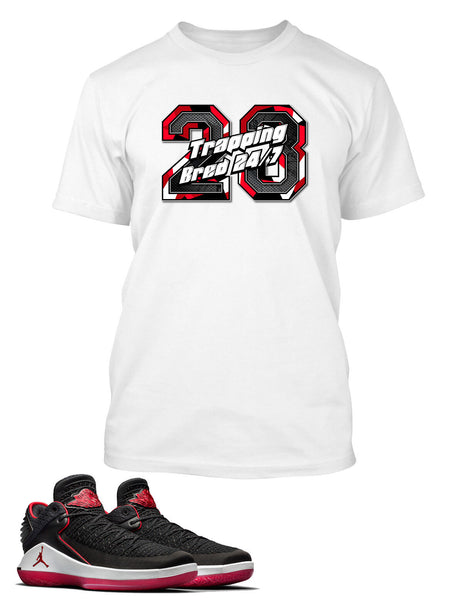 Graphic 23 Tee Shirt To Match Air J32 Low Bred Trapping 24/7 Sneaker Tee Shoe