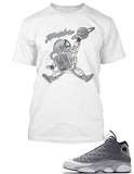 Spaceman Graphic Sneaker Tee Shirt To Match J13 Atmosphere Grey Pro Club Shaka T