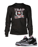 Trap All Star Graphic Tee Shirt To Match Air J3 Black Cement Graphic Sport Tee