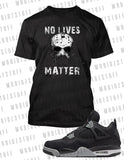 No Lives Matter Mask Halloween Graphic Sneaker Sport Tee Shirt J4 Black Canvas