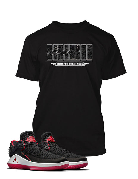 Graphic Sneaker Tee Shirt To match J32 Low Bred for Greatness Big Tall Sm T