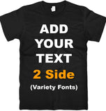Custom 5X Black Short Sleeve T Shirt Graphic  Artwork Supplied by Customer