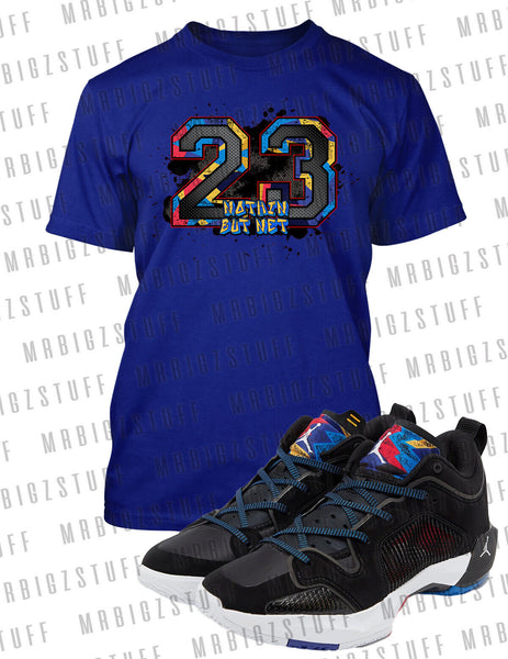 23 Nothin but Net Graphic Sneaker Tee Shirt To Match J37 low Shoe Big & Tall SM