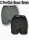 2 Pack PRO CLUB Boxer Briefs Cotton Proclub Men's Underwear Big and Tall Sm-7XL