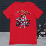 Street Racer Bear Just Ride Motorcycle Tee Shirt Pro Club Shaka Big & Tall Sport