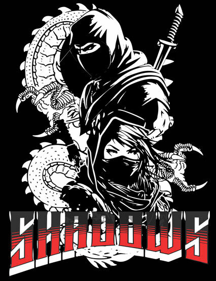 Graphic Art Ninja Shadow Warriors Halloween Tee Shirt Big Tall Pro Club Shaka