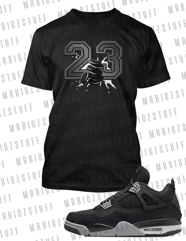 23 Graphic Oreo Sneaker Sport Tee Shirt J4 Black Canvas Big Tall Pro Club Shaka