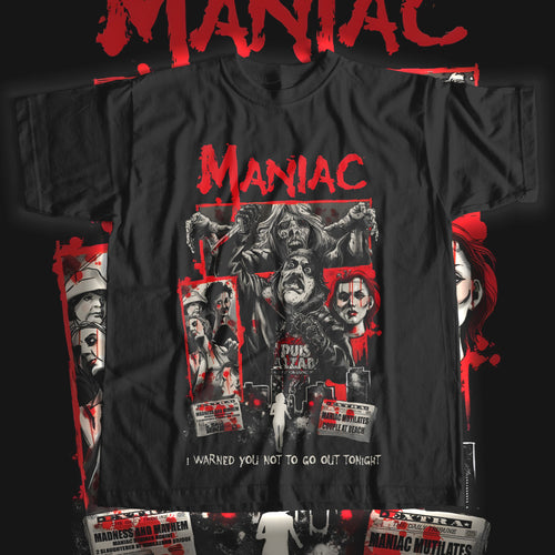 Halloween Horror Maniac Classic Tee Shirt Scary Holiday