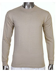 Pro Club HEAVYWEIGHT LONG SLEEVE T Shirt Khaki