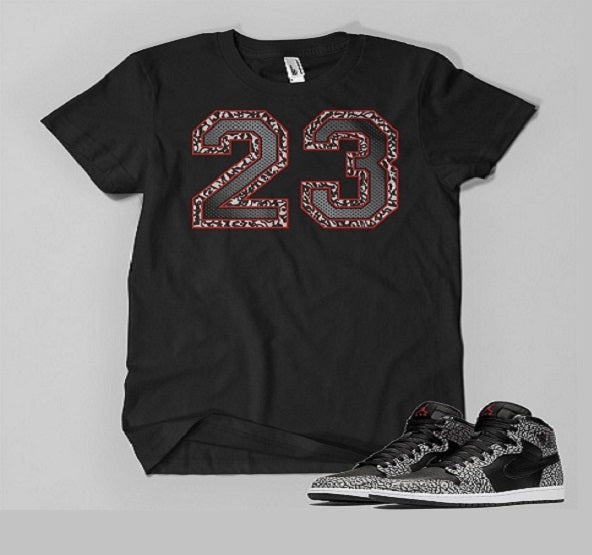 T Shirt To Match Retro Air Jordan 1 High Elephant Print Shoe