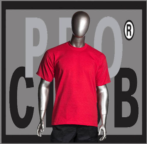 SHORT SLEEVE TEE CREW NECK Pro Club COMFORT T Shirt (Red) Small to 7XL - Just Sneaker Tees
