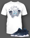 T Shirt To Match Retro Air Jordan 10 LA Shoe