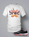 T Shirt To Match Retro Air Jordan 11 Low Top Shoe Grain Of Bred - Just Sneaker Tees