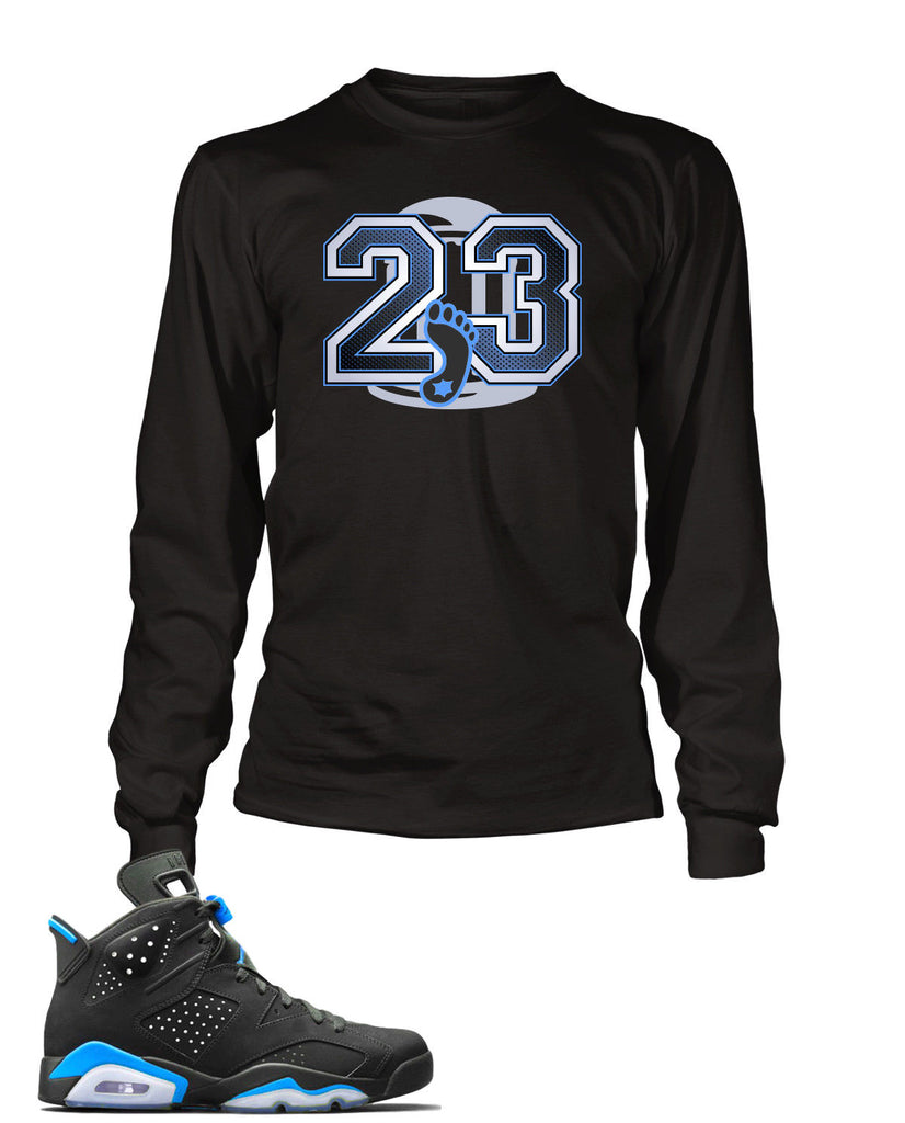 Shirt for Jordan 6 Retro UNC White University Blue Matching Sneaker Tee
