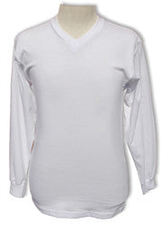 Pro Club Comfort V-Neck L/S White