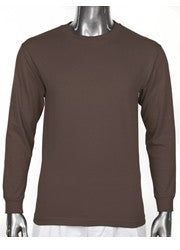 Pro Club HEAVYWEIGHT LONG SLEEVE T Shirt Brown