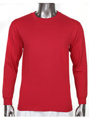 Pro Club HEAVYWEIGHT LONG SLEEVE T Shirt Red