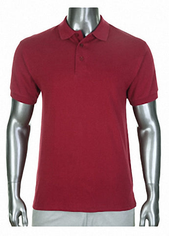 Pro Club Pique Polo Collar Burgundy Shirt 