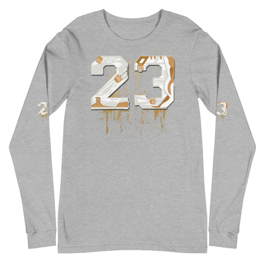 Womens Jordan 4 Pure Money Shoe 11 by 11 Long Sleeve Tee