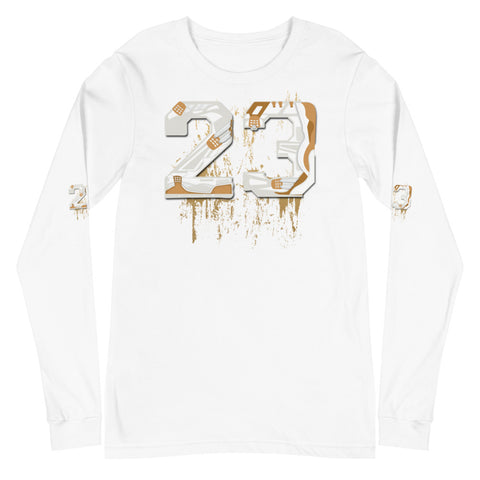 Womens Jordan 4 Pure Money Shoe 11 by 11 Long Sleeve Tee